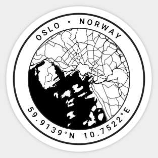 Oslo Map Sticker